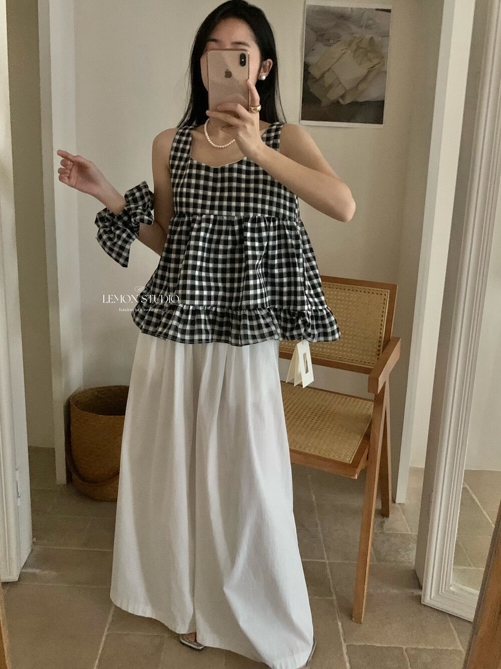 Sweet Plaid Sleeveless Vest Top