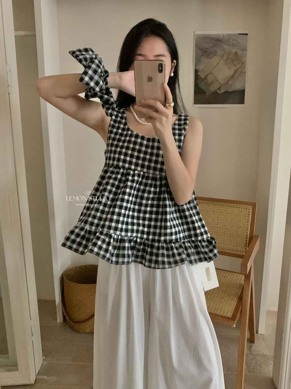 Sweet Plaid Sleeveless Vest Top