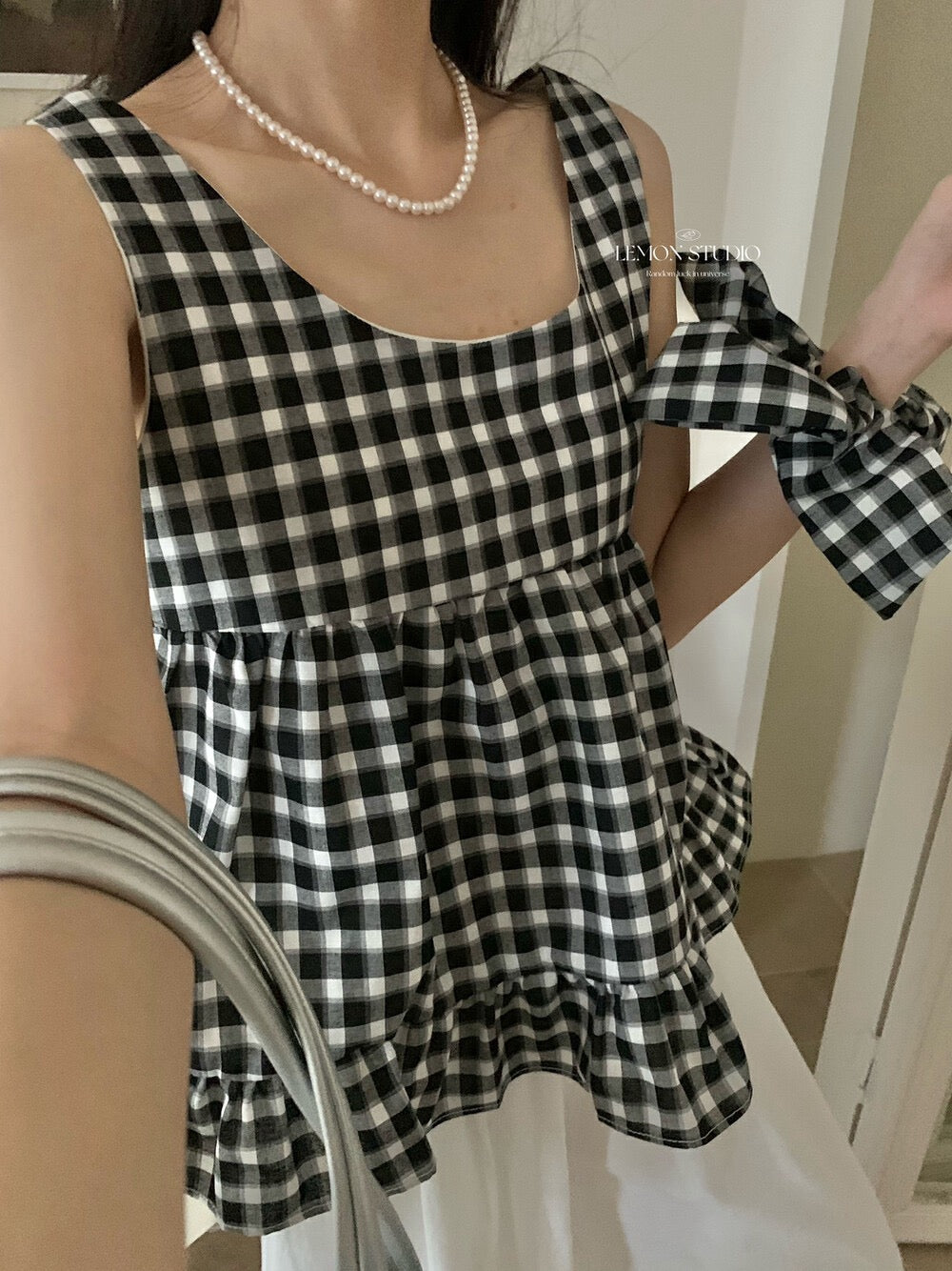 Sweet Plaid Sleeveless Vest Top