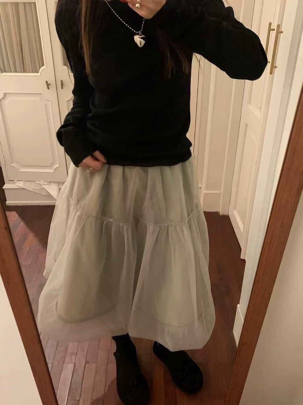 Elegant and fairy-like mesh cake tutu skirt