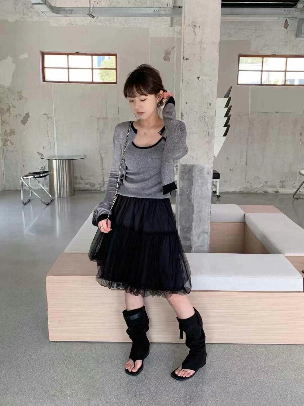 Elegant and fairy-like mesh cake tutu skirt