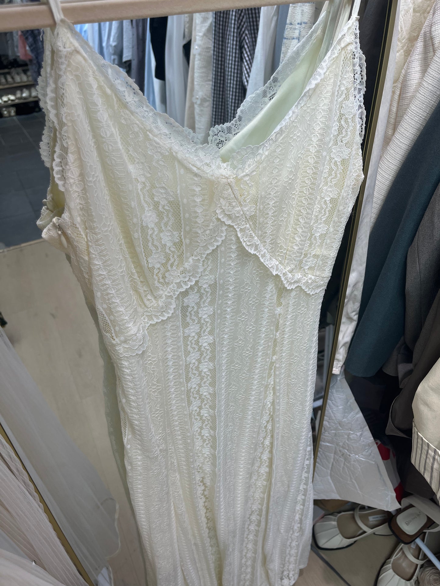 Lace suspender dress