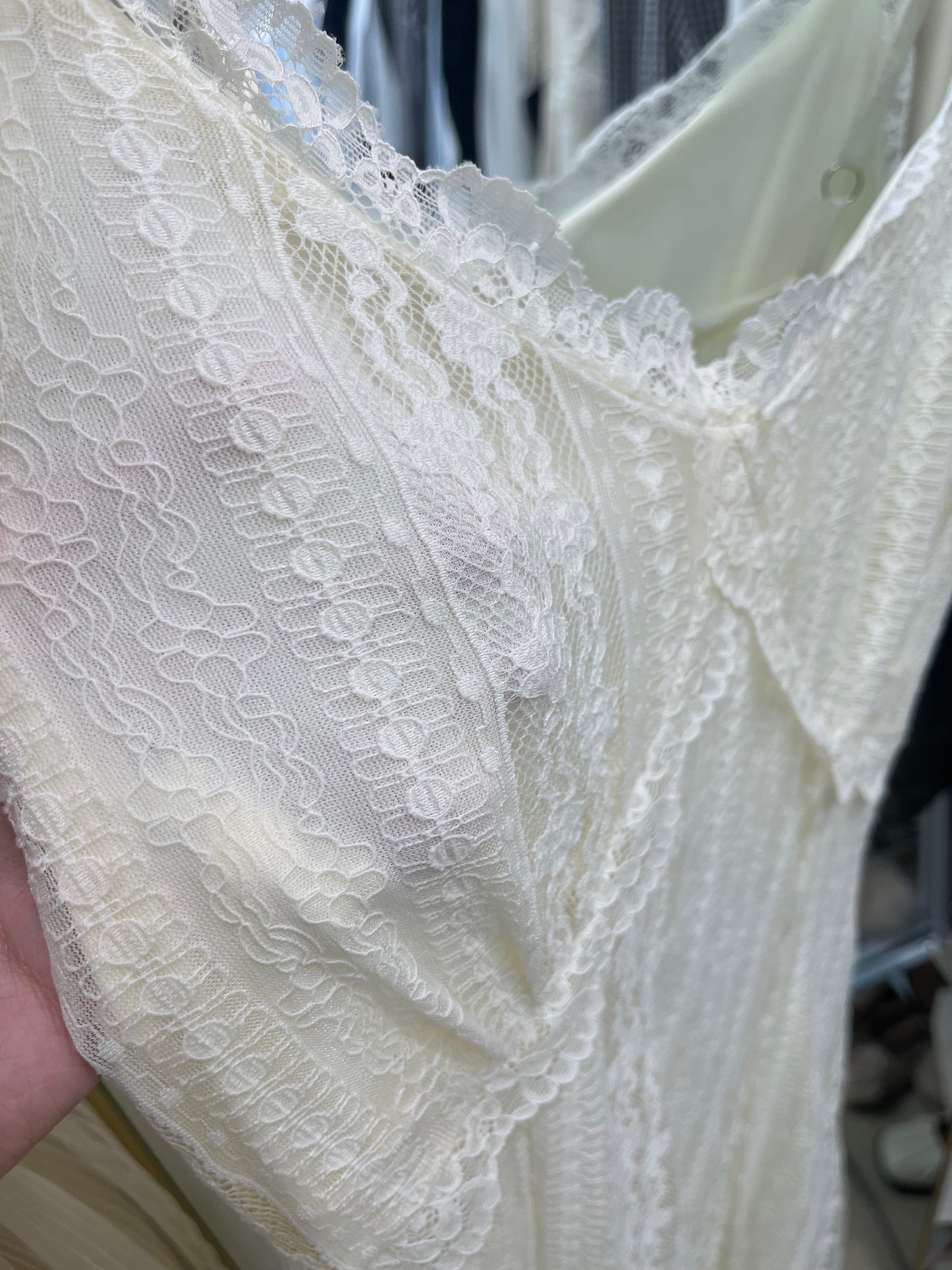 Lace suspender dress