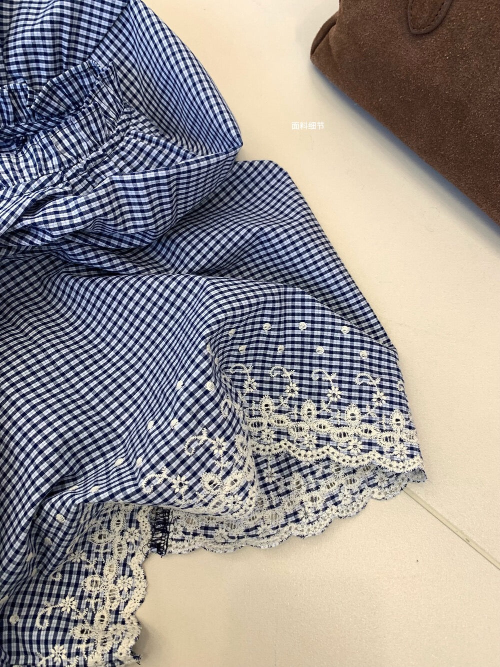 Korean style simple blue plaid shirt