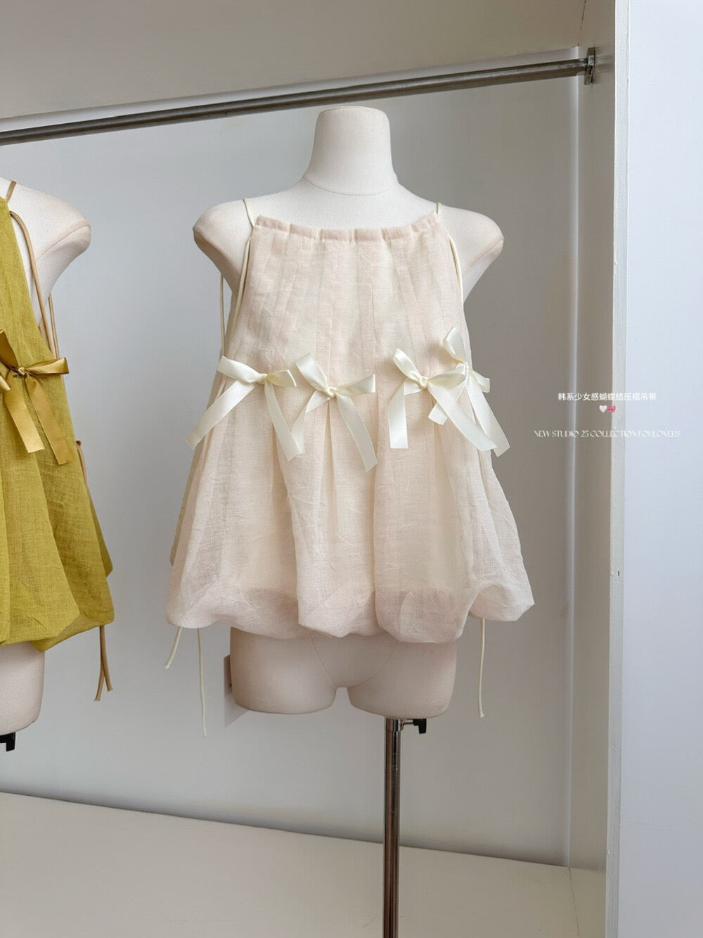Cute bow camisole top