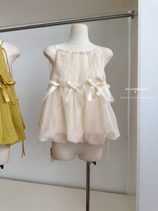Cute bow camisole top