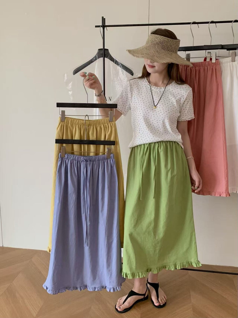 Dopamine color versatile skirt