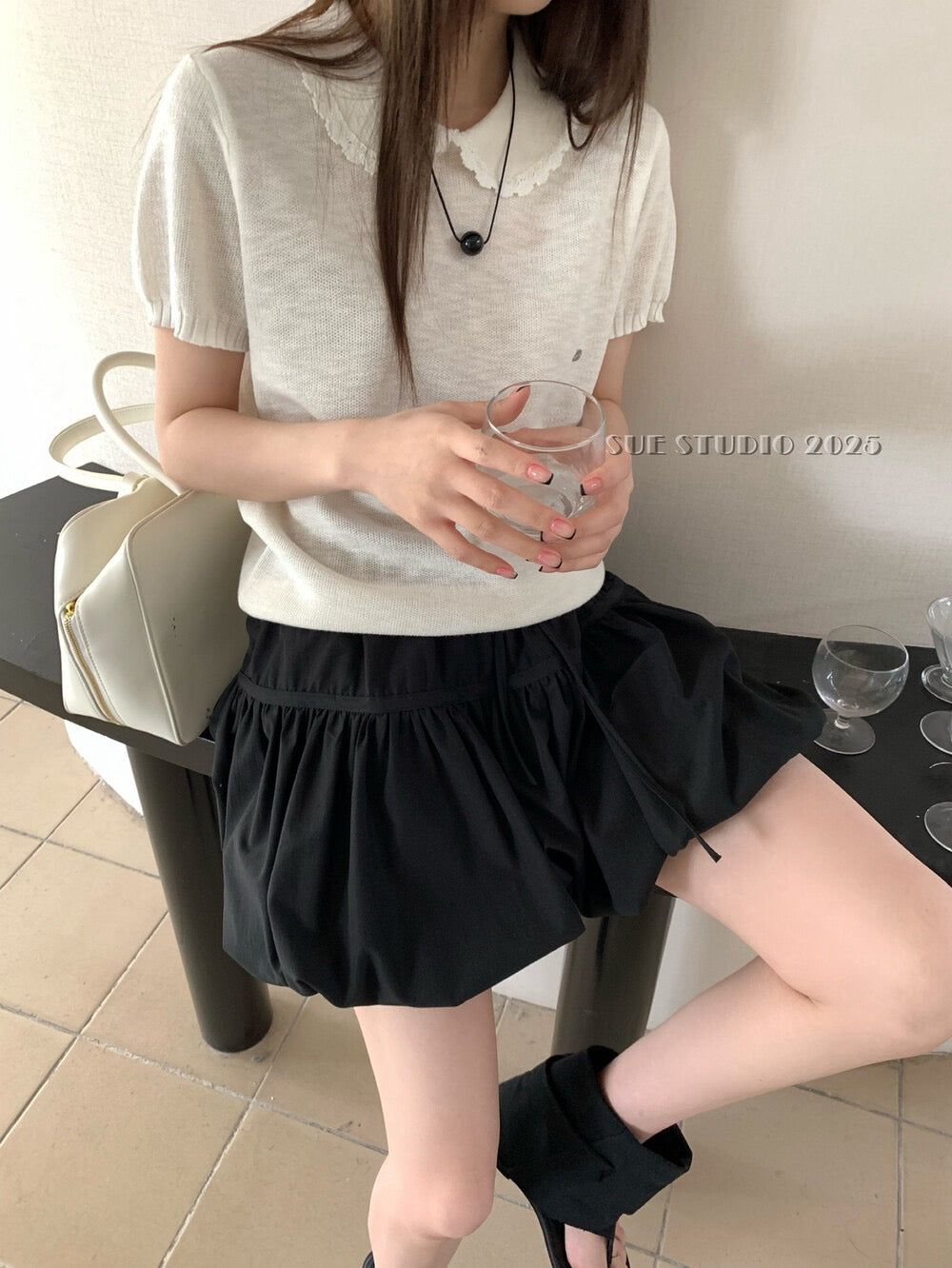 Doll collar with lace top