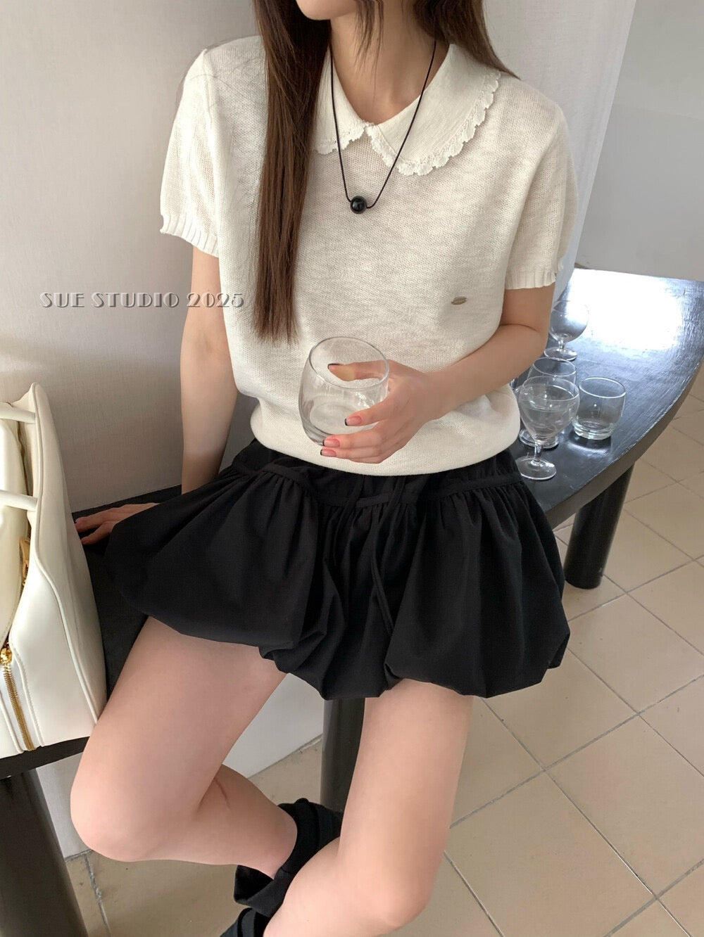 Doll collar with lace top