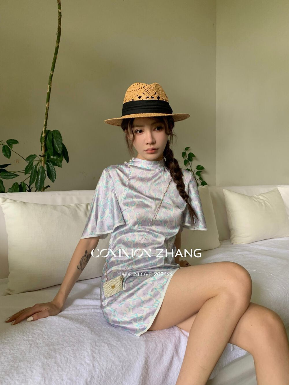 Tulip Print New Chinese Cheongsam Dress