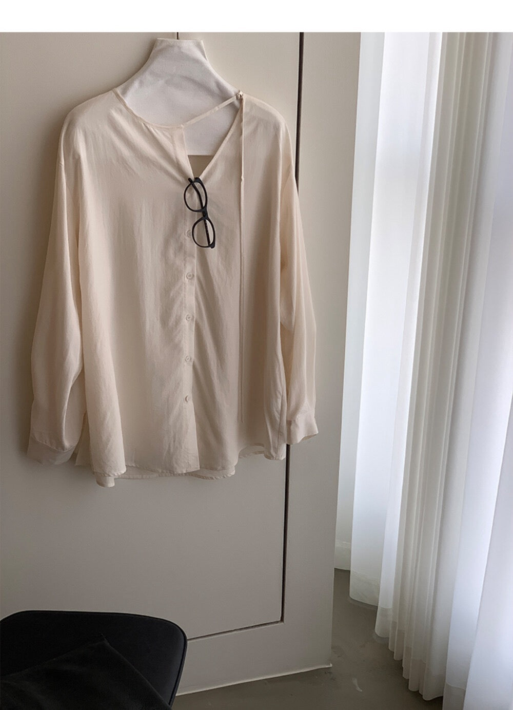 Korean style irregular design loose shirt